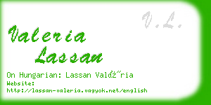 valeria lassan business card